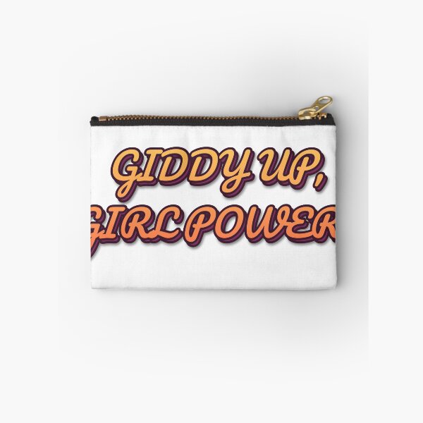 Item preview, "GIDDY UP, GIRL POWER" Retro Typography Sticker designed and sold by QuirkThreadsCo.