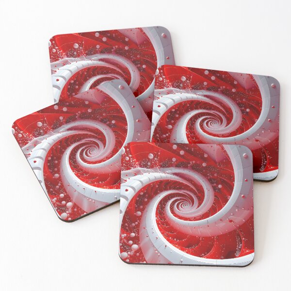 Item preview, Intricate Red and White Spiral designed and sold by Vicky Brago-Mitchell®.