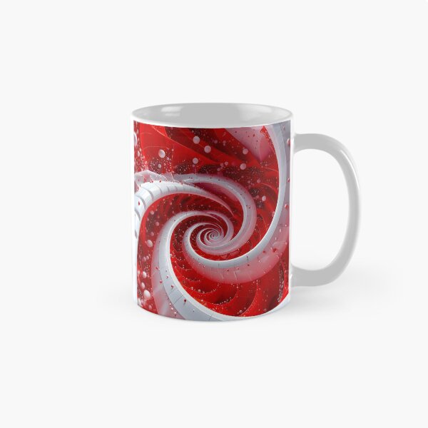 Item preview, Intricate Red and White Spiral designed and sold by Vicky Brago-Mitchell®.