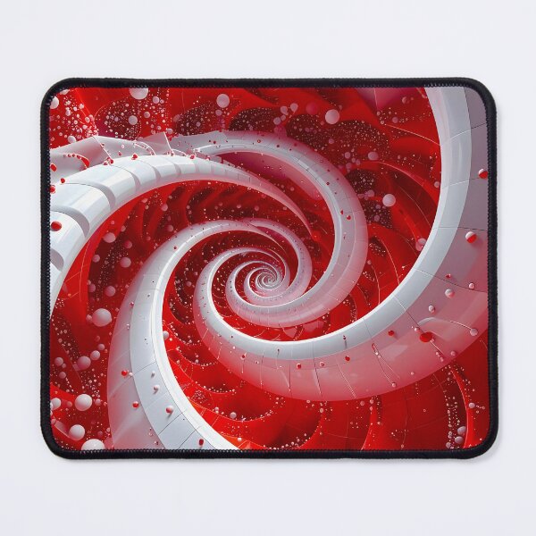 Item preview, Intricate Red and White Spiral designed and sold by Vicky Brago-Mitchell®.
