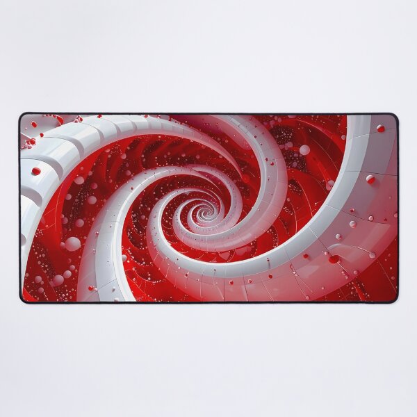 Item preview, Intricate Red and White Spiral designed and sold by Vicky Brago-Mitchell®.