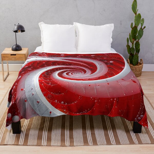 Item preview, Intricate Red and White Spiral designed and sold by Vicky Brago-Mitchell®.