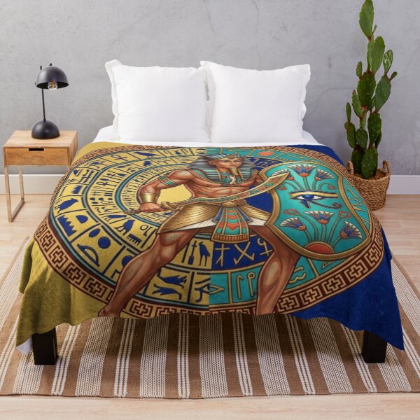 Item preview, Ancient Egyptian Pharaoh Warrior Eye of Horus Hieroglyphics Art Design designed and sold by Queen Cleopatra.