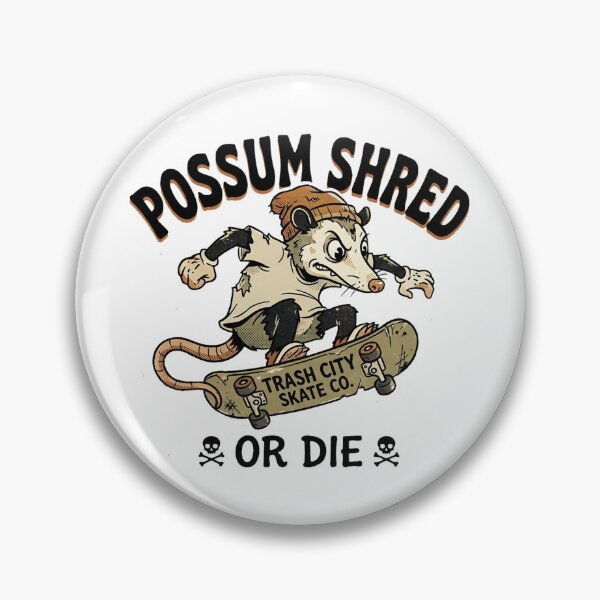Item preview, Possum Shred Skateboarding Cartoon Vintage 1930s Style Illustration designed and sold by Yellowriversss.