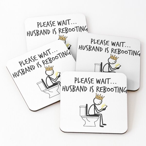 Item preview, Husband Is Rebooting - Funny Toilet Stickman Gift designed and sold by Custom3DPrints.