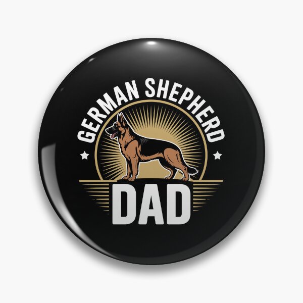 Item preview, German Shepherd Dad Vintage Badge Art designed and sold by GiaoCalonas.