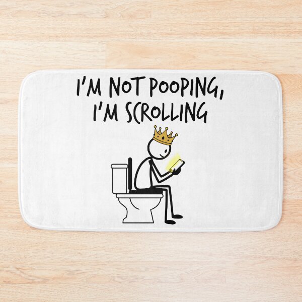 Item preview, I'm Not Pooping I'm Scrolling - Funny Toilet Stickman designed and sold by Custom3DPrints.