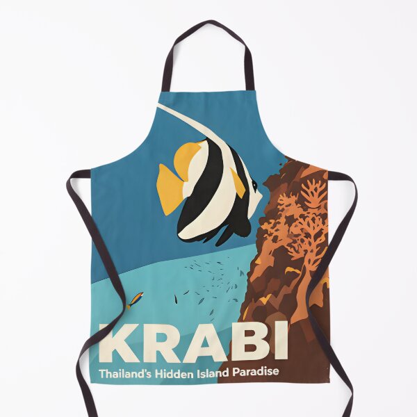 Item preview, Krabi Coral Reef Symphony – Vintage Marine Poster designed and sold by Spirit of Siam.