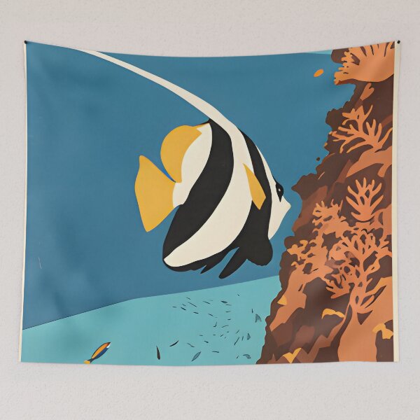 Item preview, Krabi Coral Reef Symphony – Vintage Marine Poster designed and sold by Spirit of Siam.