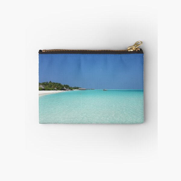 Item preview, beach tropical white sand turquoise water designed and sold by Mypixieart.