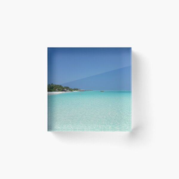 Item preview, beach tropical white sand turquoise water designed and sold by Mypixieart.