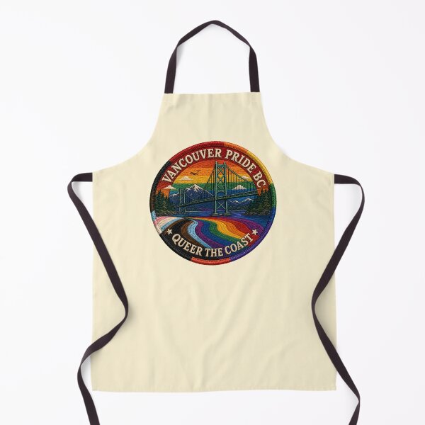 Item preview, Vancouver Pride Queer The Coast Embroidered Rainbow Patch designed and sold by Imaginationbeyond.