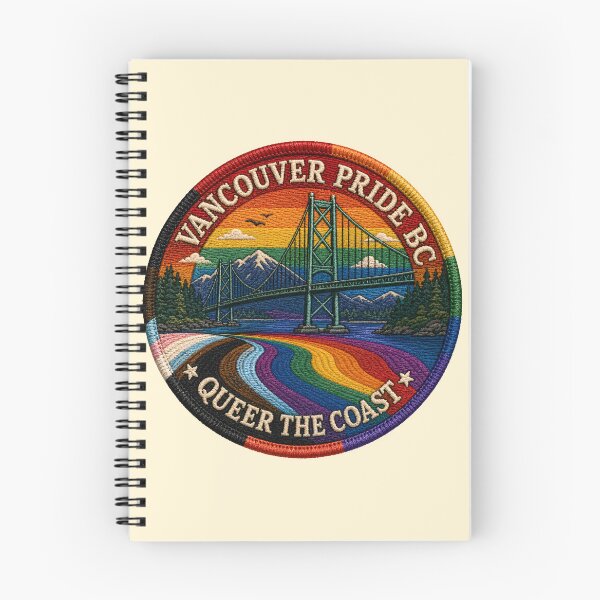 Item preview, Vancouver Pride Queer The Coast Embroidered Rainbow Patch designed and sold by Imaginationbeyond.