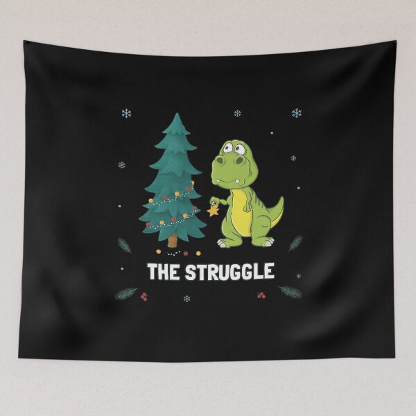 Item preview, The Struggle Dinosaur Decorating Christmas Tree  designed and sold by LAZARIO-ZMB.