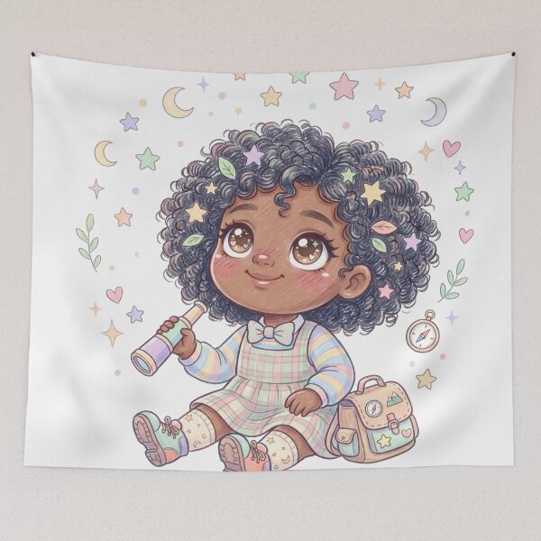 Item preview, Cute Little Explorer Girl Pastel Sticker designed and sold by dulcemaribella.