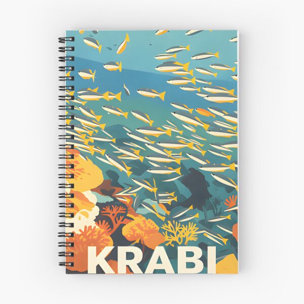Item preview, Krabi Coral Reef Symphony – Vintage Marine Poster designed and sold by Spirit of Siam.