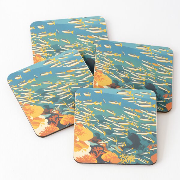 Item preview, Krabi Coral Reef Symphony – Vintage Marine Poster designed and sold by Spirit of Siam.