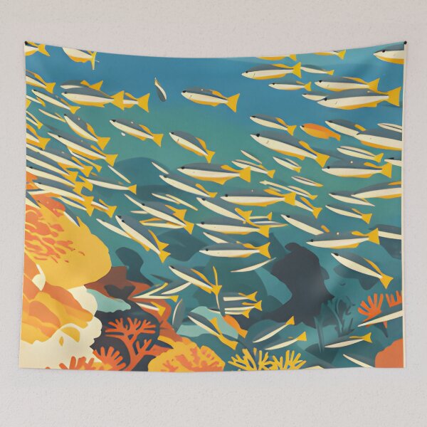 Item preview, Krabi Coral Reef Symphony – Vintage Marine Poster designed and sold by Spirit of Siam.