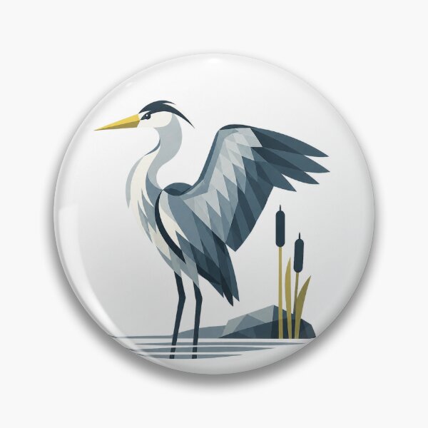 Item preview, Silent Grey Heron – Wing Stretch designed and sold by Norvian.