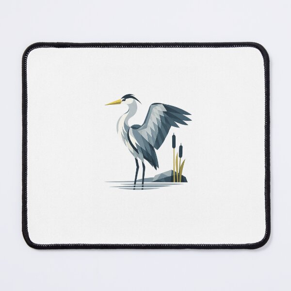 Item preview, Silent Grey Heron – Wing Stretch designed and sold by Norvian.
