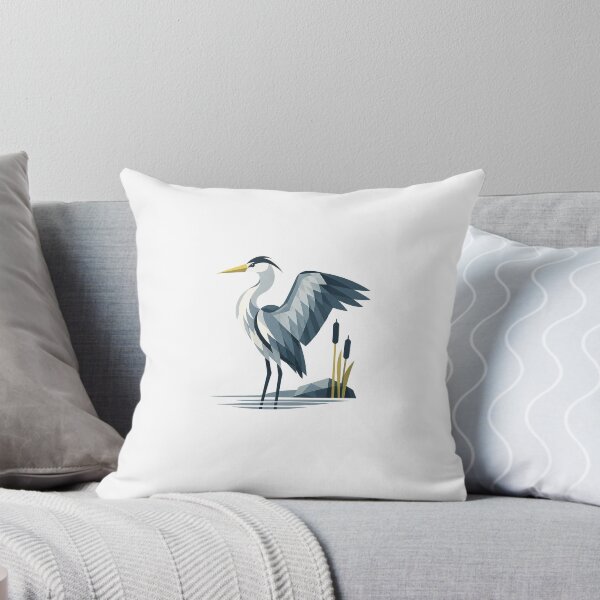 Item preview, Silent Grey Heron – Wing Stretch designed and sold by Norvian.