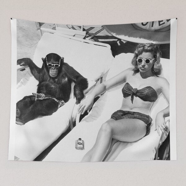 Item preview, Vintage Beach Monkey Woman Sunglasses Photo designed and sold by chaddillard.