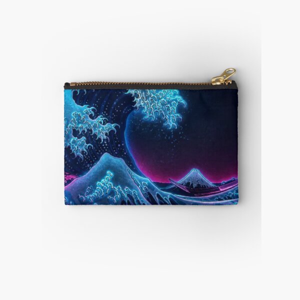 Item preview, Neon Great Wave | Ukiyo-e Re:Mix | Japanese | Hokusai Metal designed and sold by vekotpu.