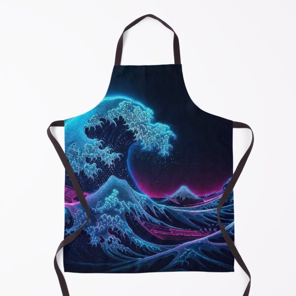 Item preview, Neon Great Wave | Ukiyo-e Re:Mix | Japanese | Hokusai Metal designed and sold by vekotpu.