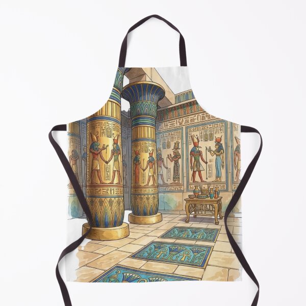 Item preview, Ancient Egyptian Temple Art | Colorful Hieroglyphics & Pharaoh Wall Illustration designed and sold by Queen Cleopatra.
