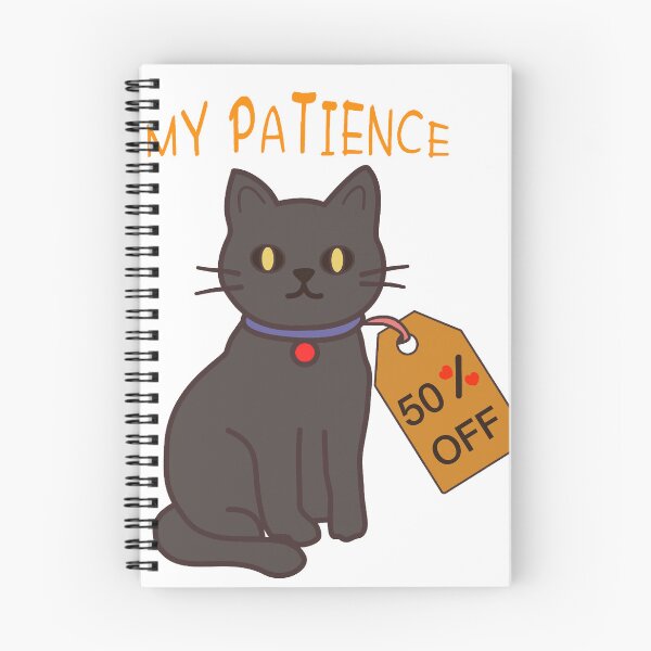 Item preview, : ⁠My Patience 50 Percent Off Funny Black Cat Sarcastic Graphic⁠ designed and sold by Teenidesign .