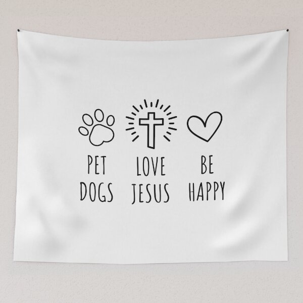 Item preview, Pet Dogs Love Jesus Be Happy Christian Design designed and sold by GiaoCalonas.