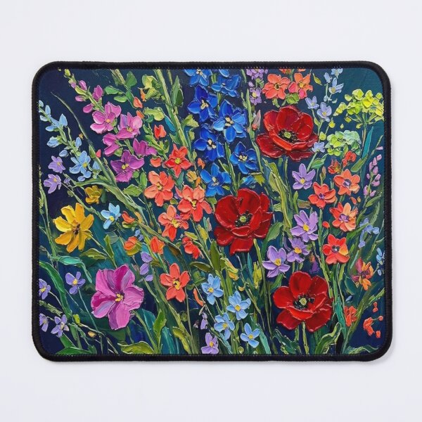 Item preview, Vibrant Wildflower Impasto Floral Art designed and sold by Global-Command.