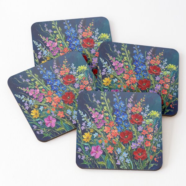 Item preview, Vibrant Wildflower Impasto Floral Art designed and sold by Global-Command.
