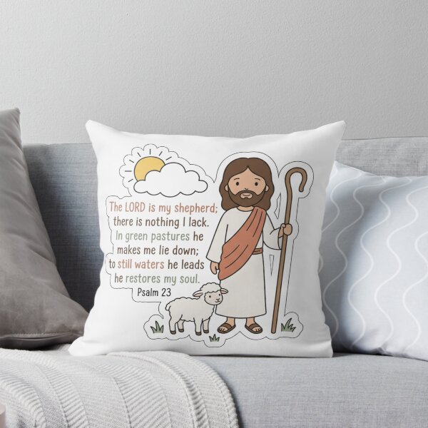 Item preview, Psalm 23 The Lord Is My Shepherd Cute Jesus Good Shepherd designed and sold by raedattia.