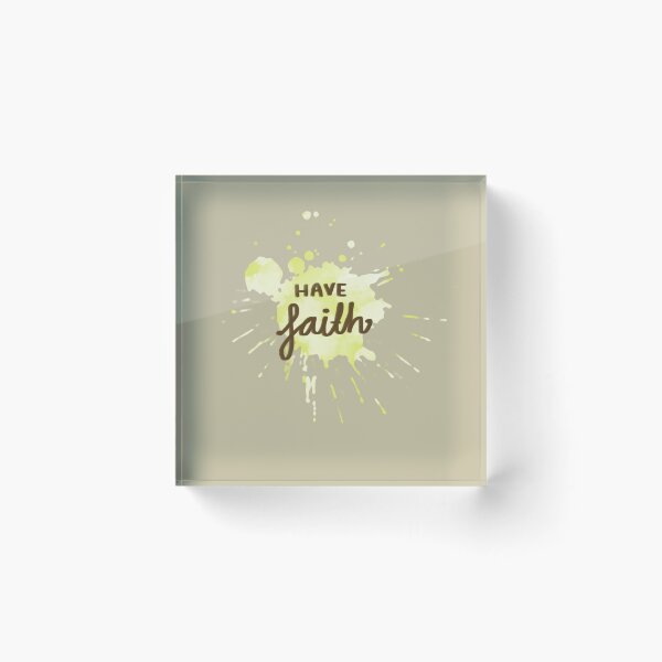 Item preview, Have Faith Positive Paint Splatter - Yellow designed and sold by Asha-Art.