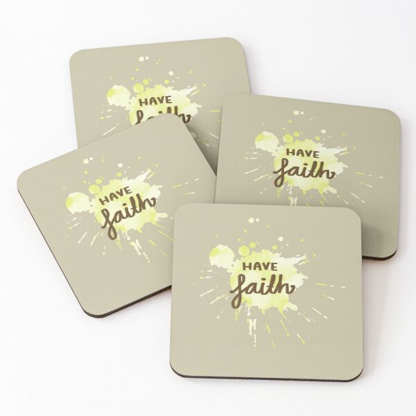 Item preview, Have Faith Positive Paint Splatter - Yellow designed and sold by Asha-Art.