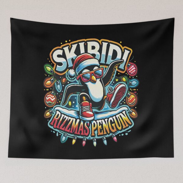 Item preview, Skibidi Rizzmas Penguin Funny Christmas Vibes Gifts  designed and sold by SkymarArt.