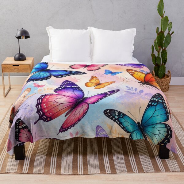 Item preview, Colorful Butterfly Garden Seamless Pattern | Vibrant Floral Nature Design designed and sold by lavanya11.