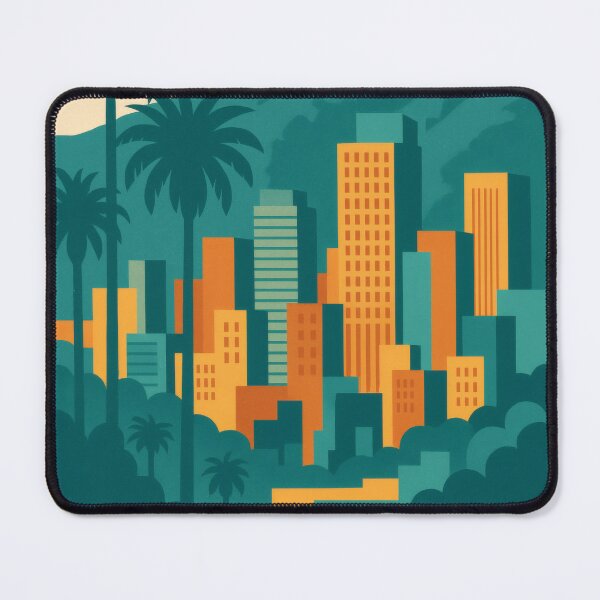 Item preview, Retro Pop Art Poster Illustration of Los Angeles | Bold Hollywood City Print with Hollywood Sign, Griffith Observatory & Palm-Lined Skyline | Vintage California Travel Wall Art Decor designed and sold by PaintedPixels01.