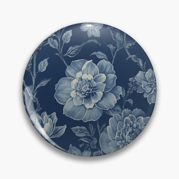 Item preview, Vintage Midnight Blue Botanical Pattern designed and sold by ArtLiberatis.