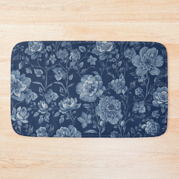 Item preview, Vintage Midnight Blue Botanical Pattern designed and sold by ArtLiberatis.
