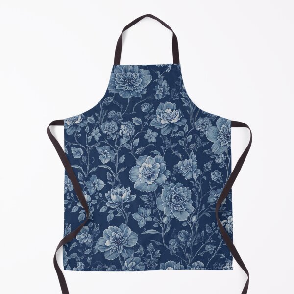 Item preview, Vintage Midnight Blue Botanical Pattern designed and sold by DesignMoreAndGifts.