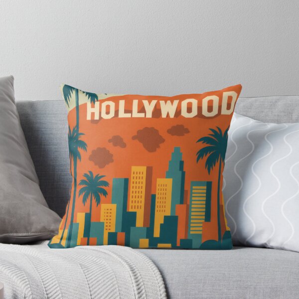 Item preview, Retro Pop Art Poster Illustration of Los Angeles | Bold Hollywood City Print with Hollywood Sign, Griffith Observatory & Palm-Lined Skyline | Vintage California Travel Wall Art Decor designed and sold by PaintedPixels01.