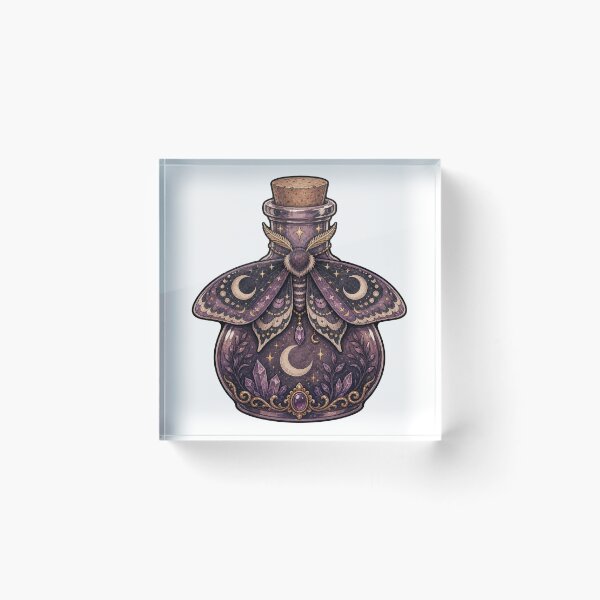 Item preview, Moon Moth Resting on Potion Bottle designed and sold by The-Art-of-D.