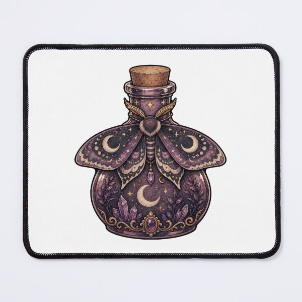 Item preview, Moon Moth Resting on Potion Bottle designed and sold by The-Art-of-D.