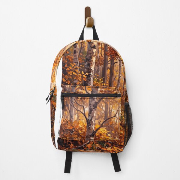 Item preview, Golden Autumn Forest — Autumn Birch Tree Oil Painting Wall Art Print designed and sold by PickyAura.