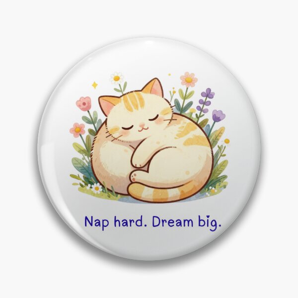 Item preview, Nap Hard Dream Big Shirt | Cute Sleeping Cat T-Shirt, Watercolor Floral Kitten Tee, Cottagecore Aesthetic Cat Lover Gift, Cozy Napping Shirt designed and sold by Good Day Design.
