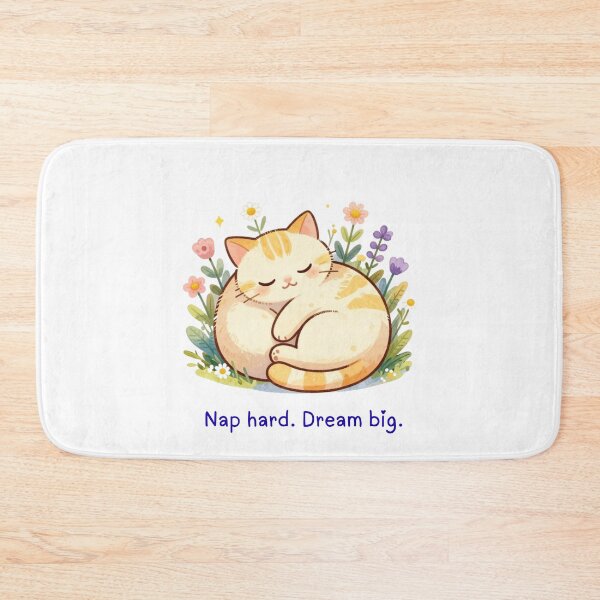 Item preview, Nap Hard Dream Big Shirt | Cute Sleeping Cat T-Shirt, Watercolor Floral Kitten Tee, Cottagecore Aesthetic Cat Lover Gift, Cozy Napping Shirt designed and sold by Good Day Design.