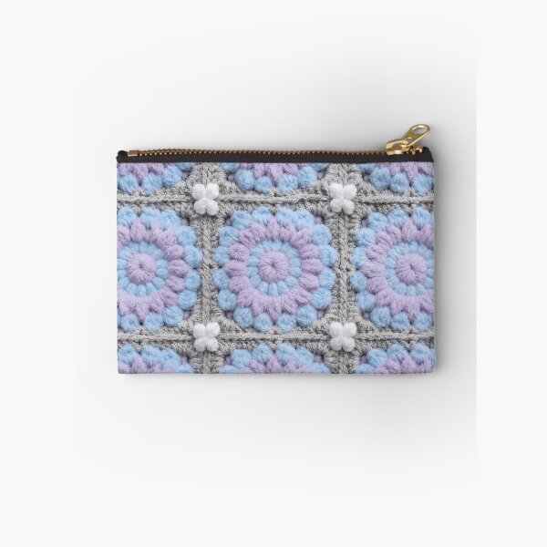 Item preview, Chenille Mandala Crochet Square Baby Blue Lavender designed and sold by LuisWorks.