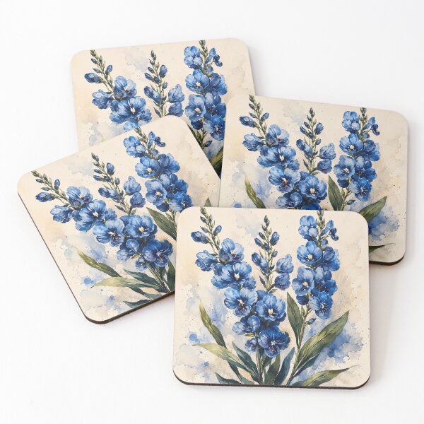 Item preview, Blue Wildflower Watercolor Wall Art | Botanical Floral Print | Elegant Nature Decor designed and sold by AbstractAuraArt.